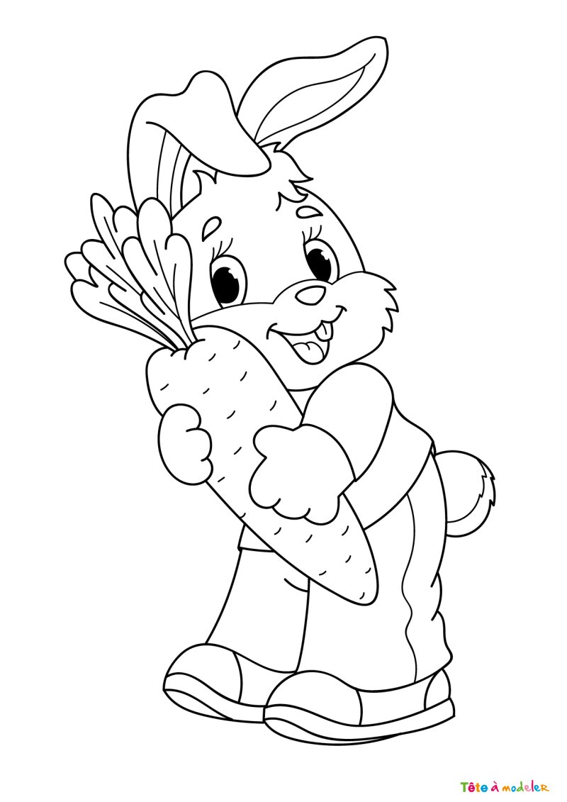 Coloriage lapin #15