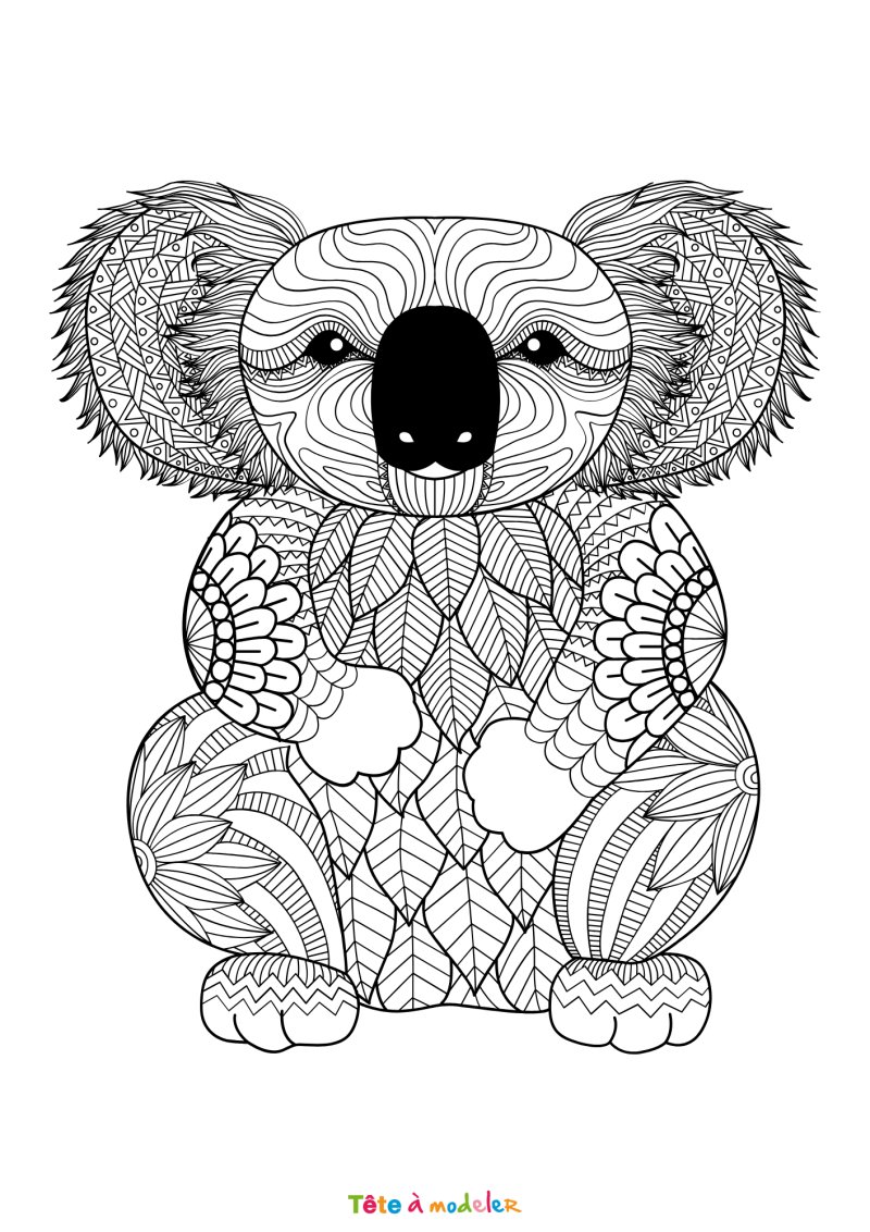 Coloriage lapin art therapie