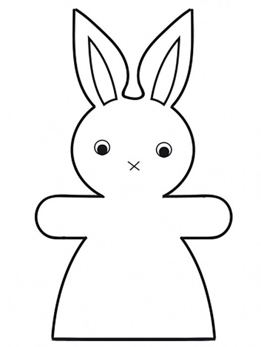 Coloriage lapin fille facile