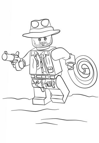 Coloriage lego d'Indiana Jones