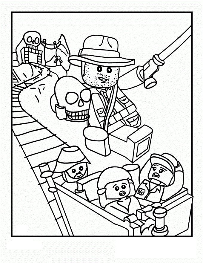 Coloriage lego Indiana Jones l'aventurier
