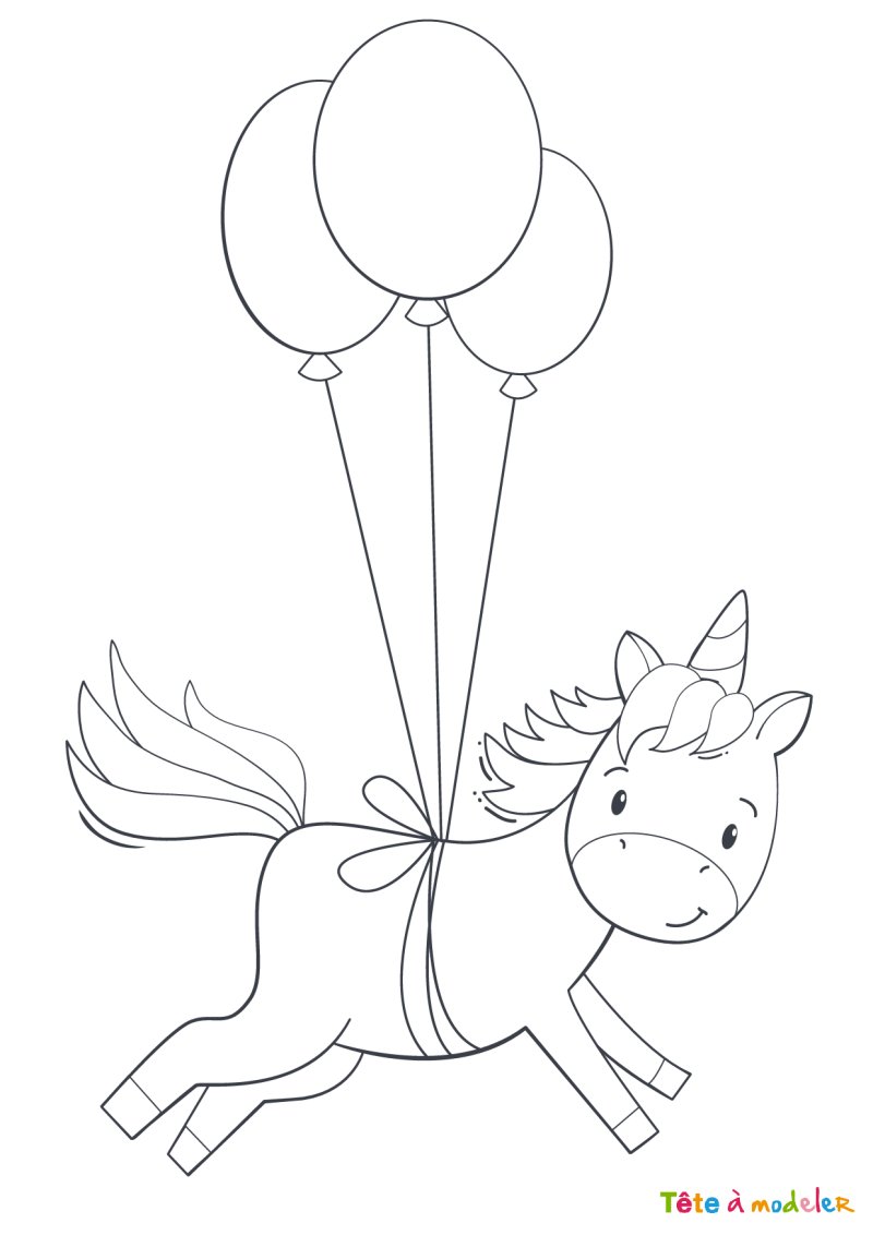 Coloriage licorne #7