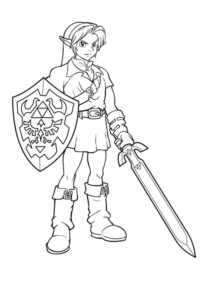 Coloriage Link de Zelda