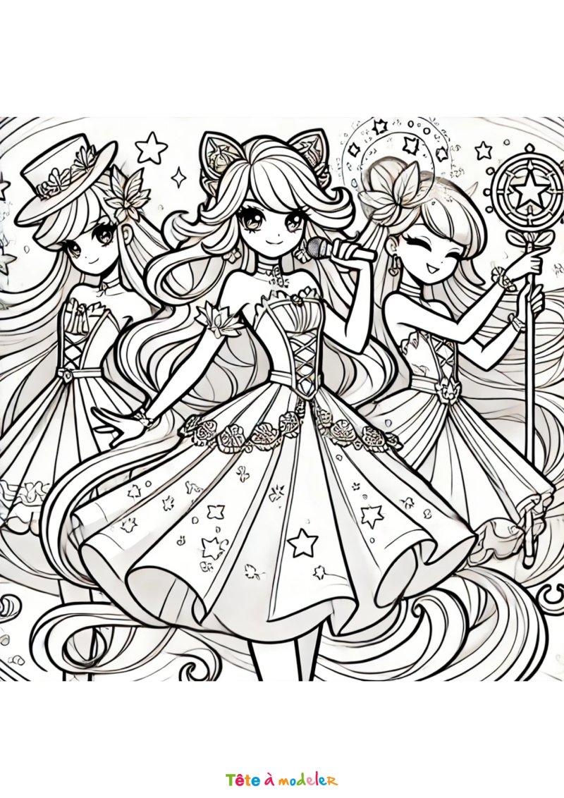 Coloriage LoliRock facile