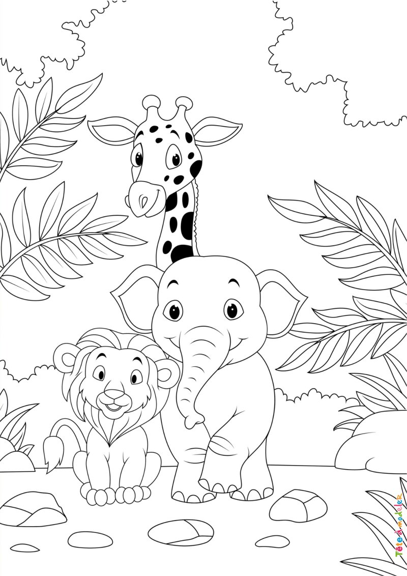 Coloriage éléphant #05