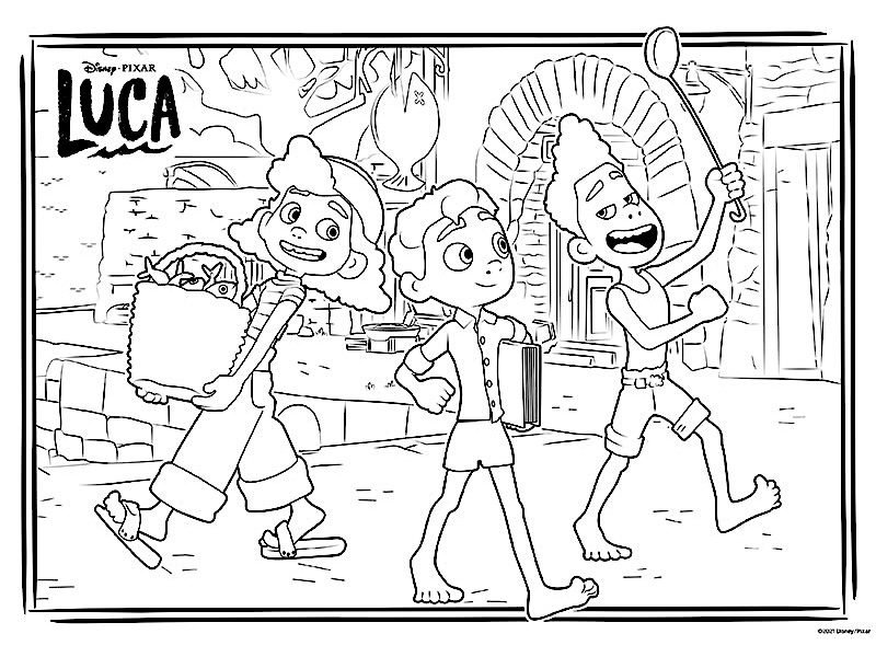 Coloriage Luca et ses amis