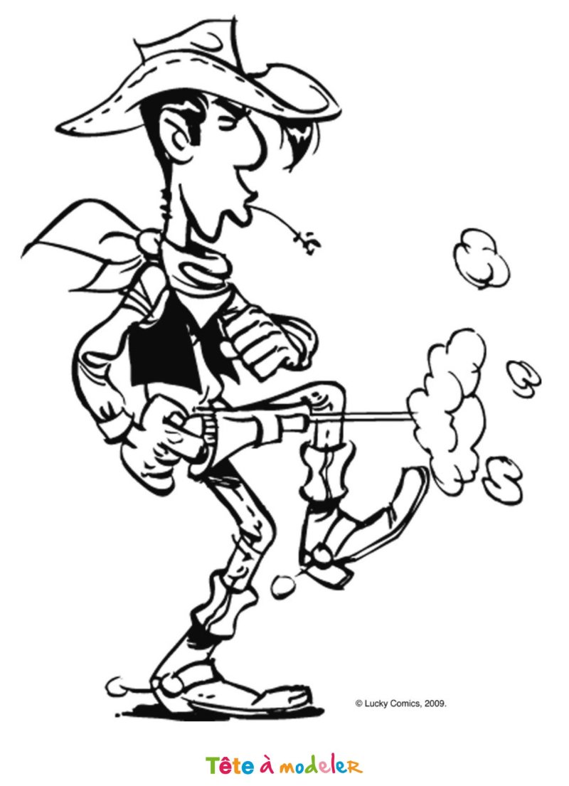 Coloriage Lucky Luke à imprimer