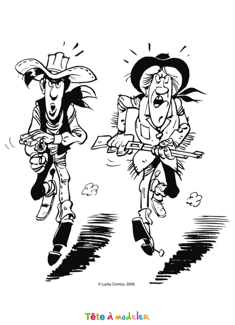 Coloriage Lucky Luke et le shérif