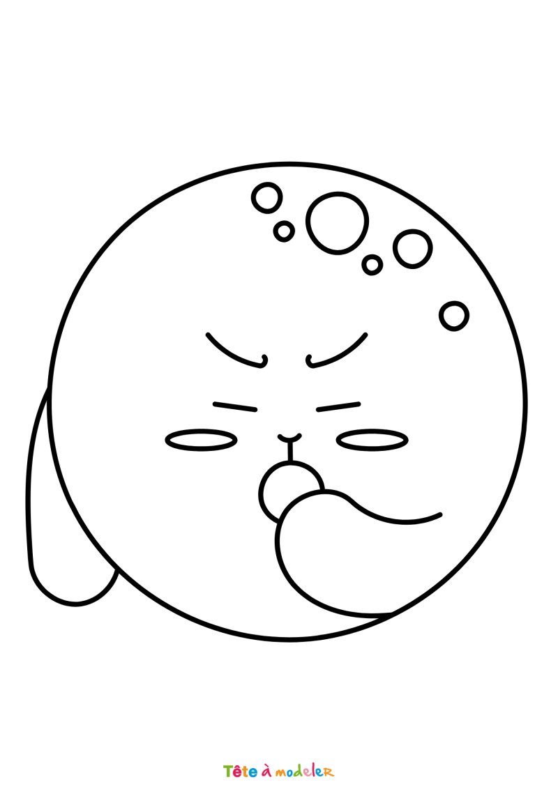 Coloriage lune et planètes