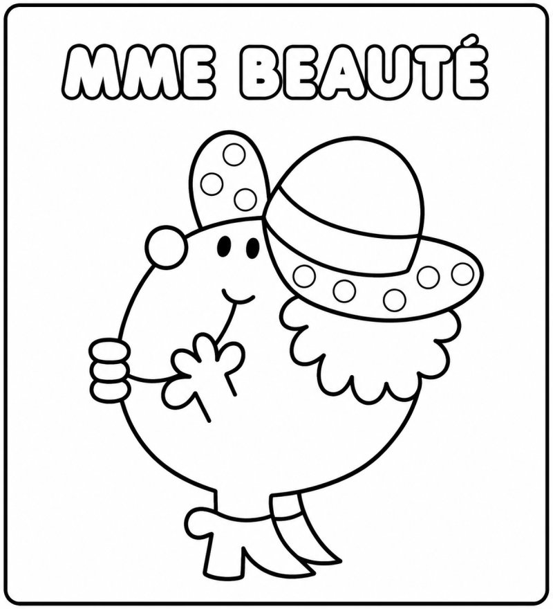 Coloriage de Madame Beauté à imprimer