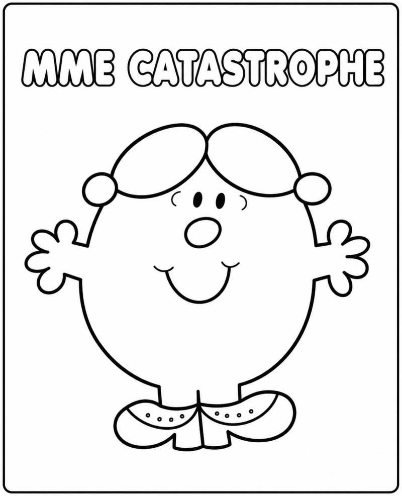 Coloriage de Madame Catastrophe à imprimer
