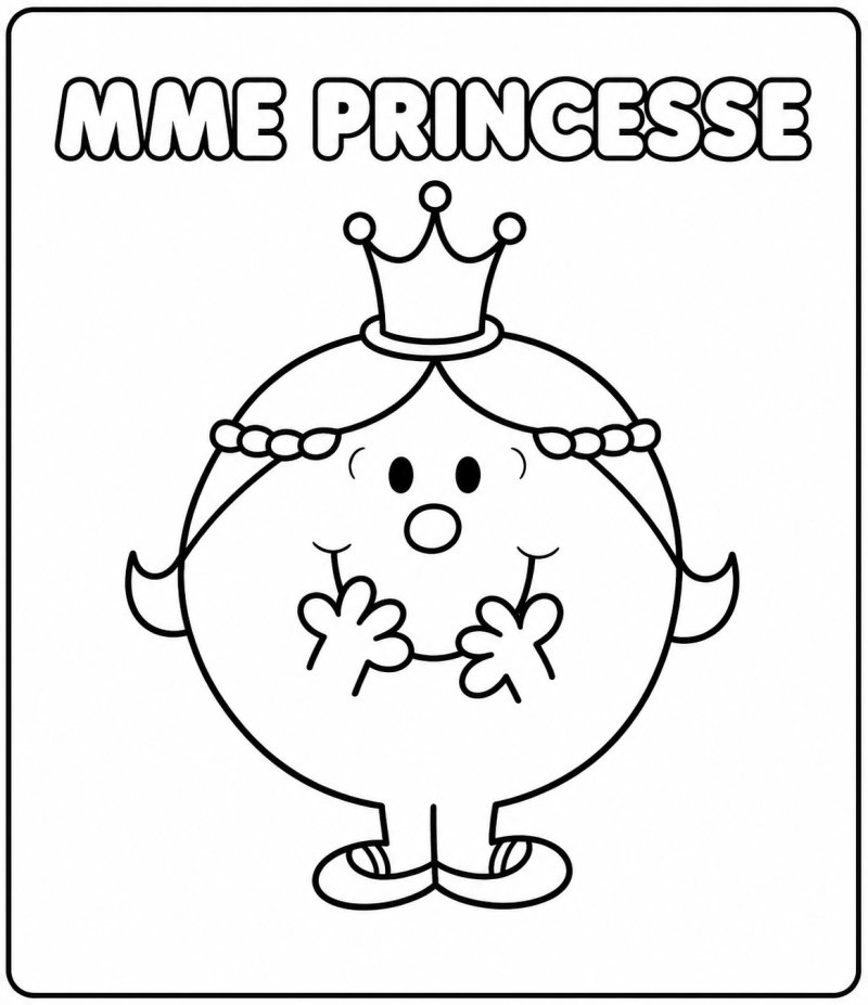 Coloriage de Madame Princesse