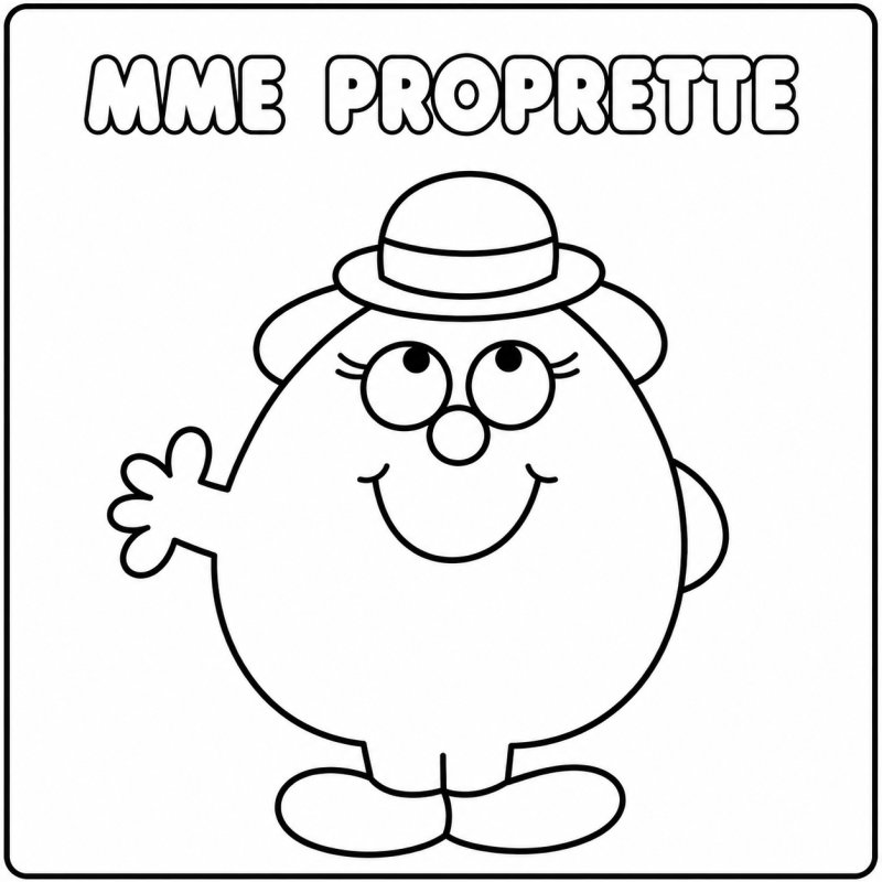 Coloriage de Madame proprete