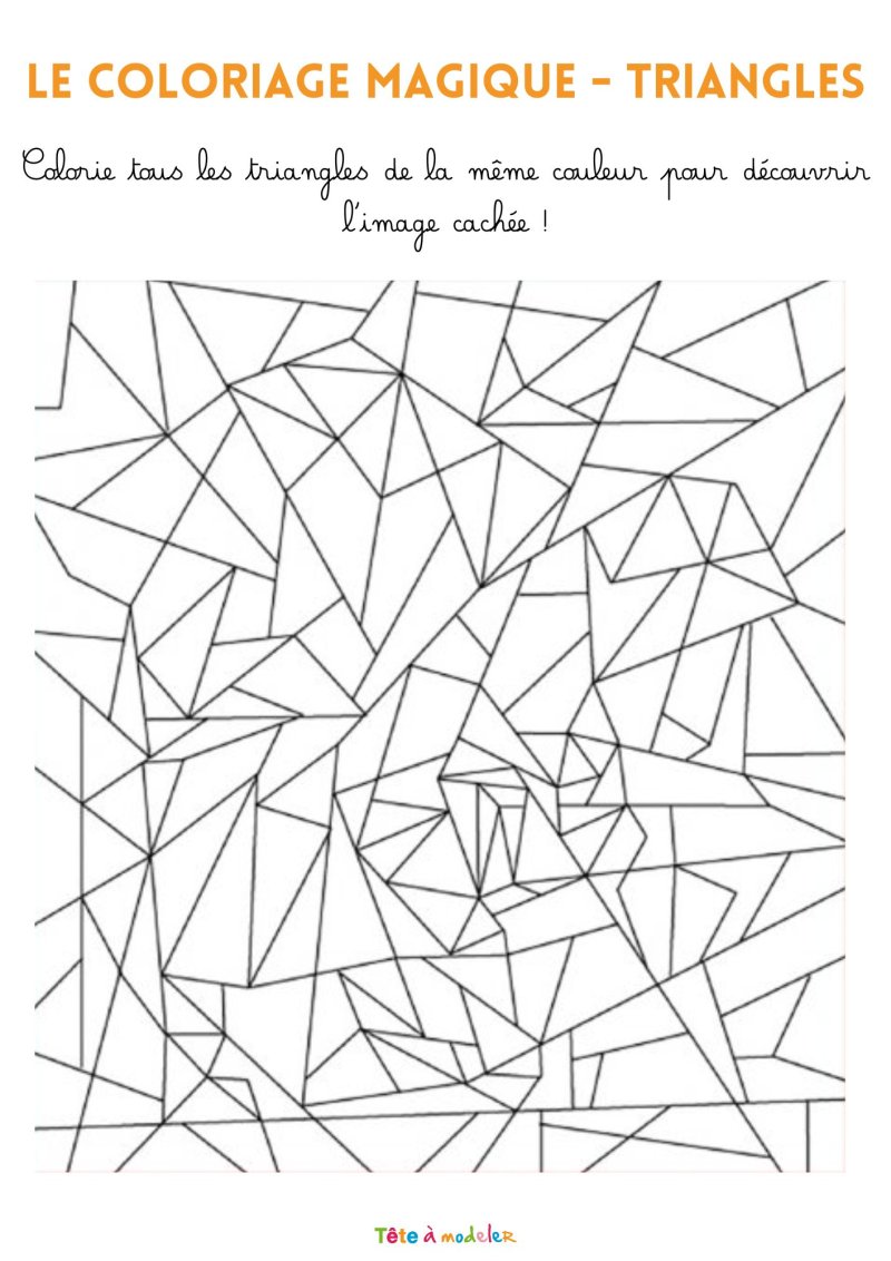 Coloriage magique avec des triangles
