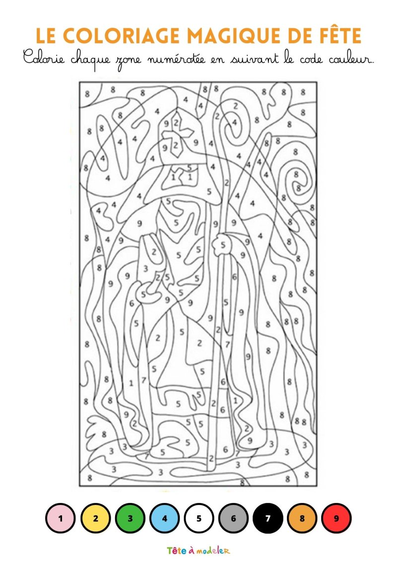 Coloriage magique de Saint Nicolas