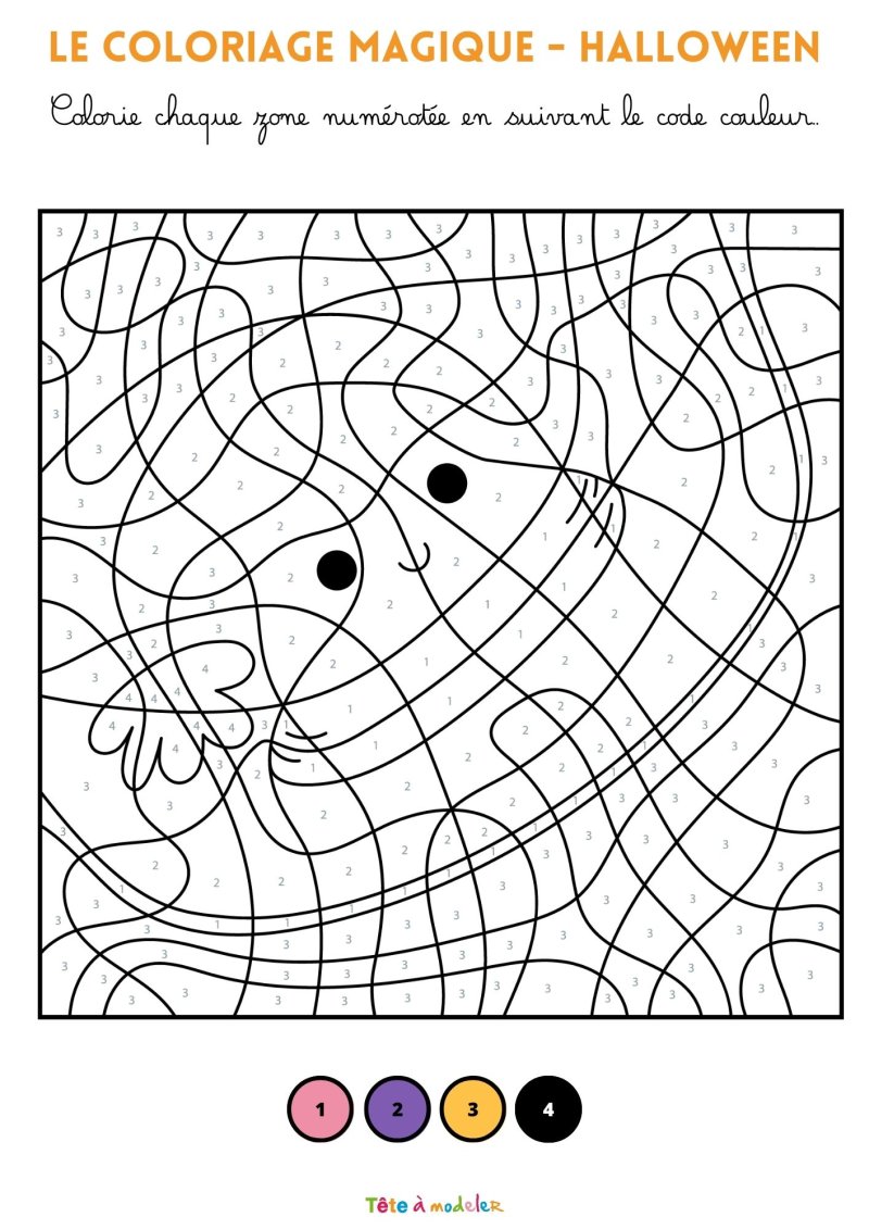 Coloriage magique d'Halloween rapide
