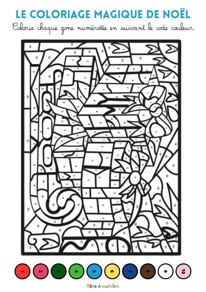 Coloriage magique du soir de Noël