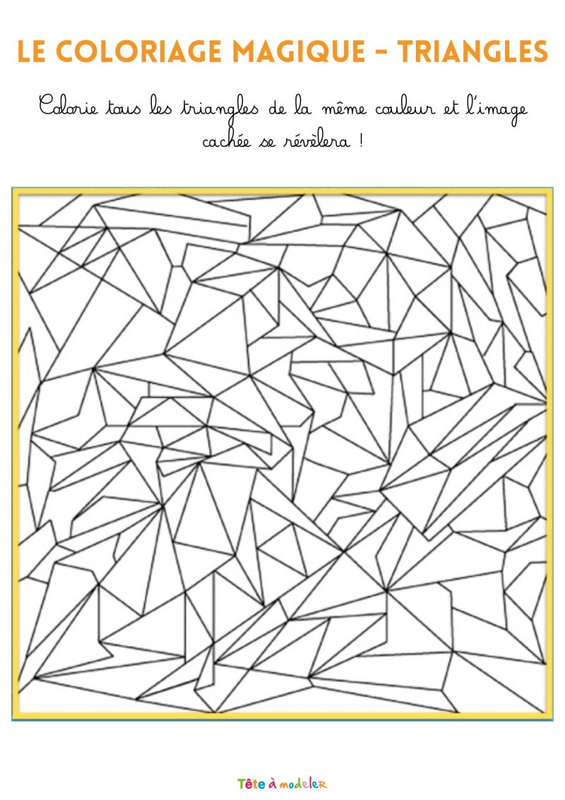 Coloriage magique - identifier les triangles