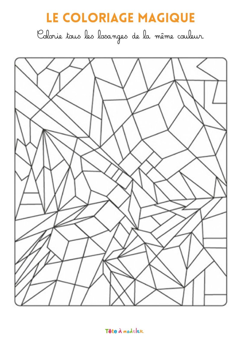 Coloriage magique : les losanges
