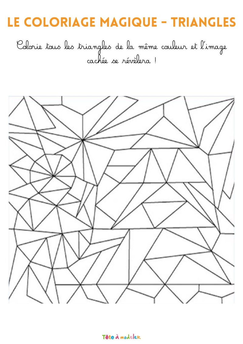 Coloriage magique : les triangles