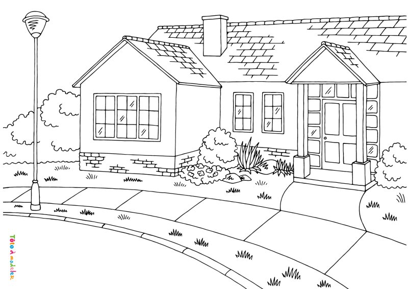Coloriage maison #02