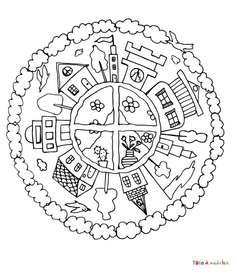 Coloriage maison #03