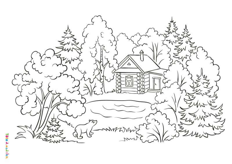 Coloriage maison #07
