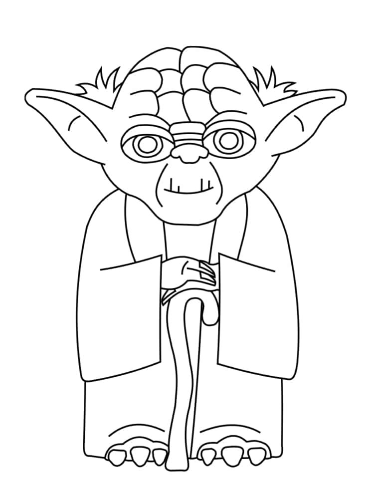 Coloriage maître Yoda