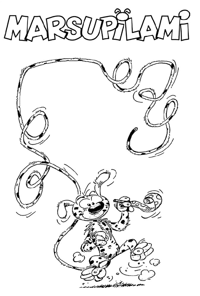 Coloriage Marsupilami à imprimer