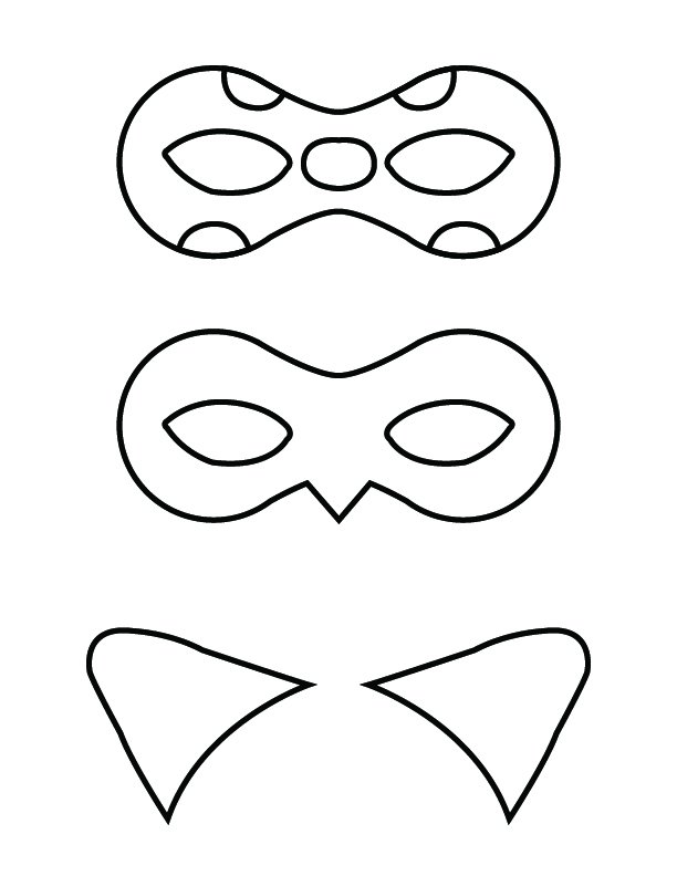 Coloriage masque Miraculous 