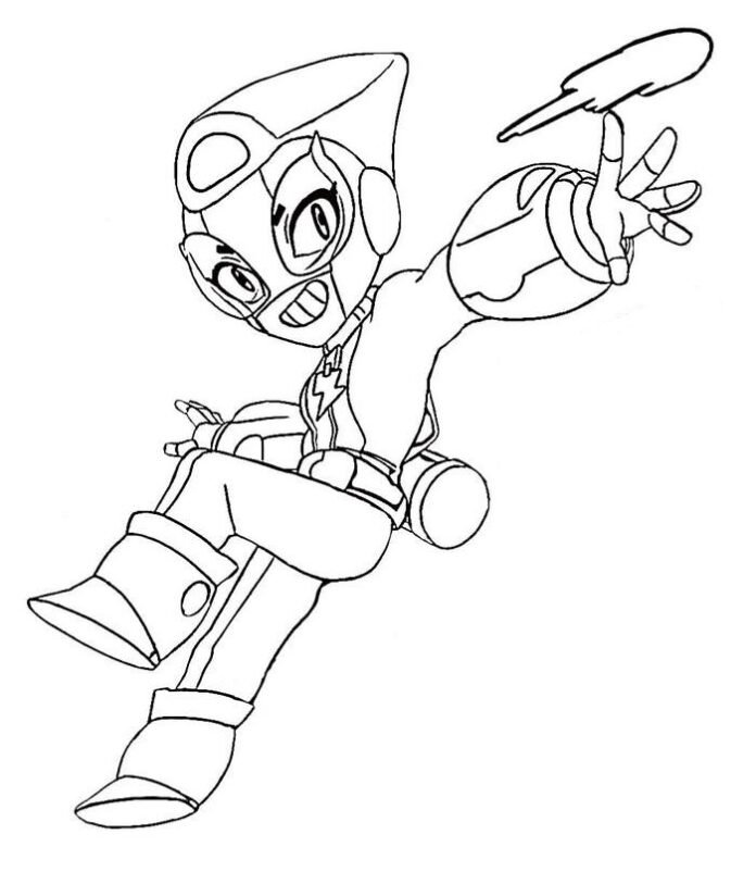 Coloriage Max de Brawl Stars