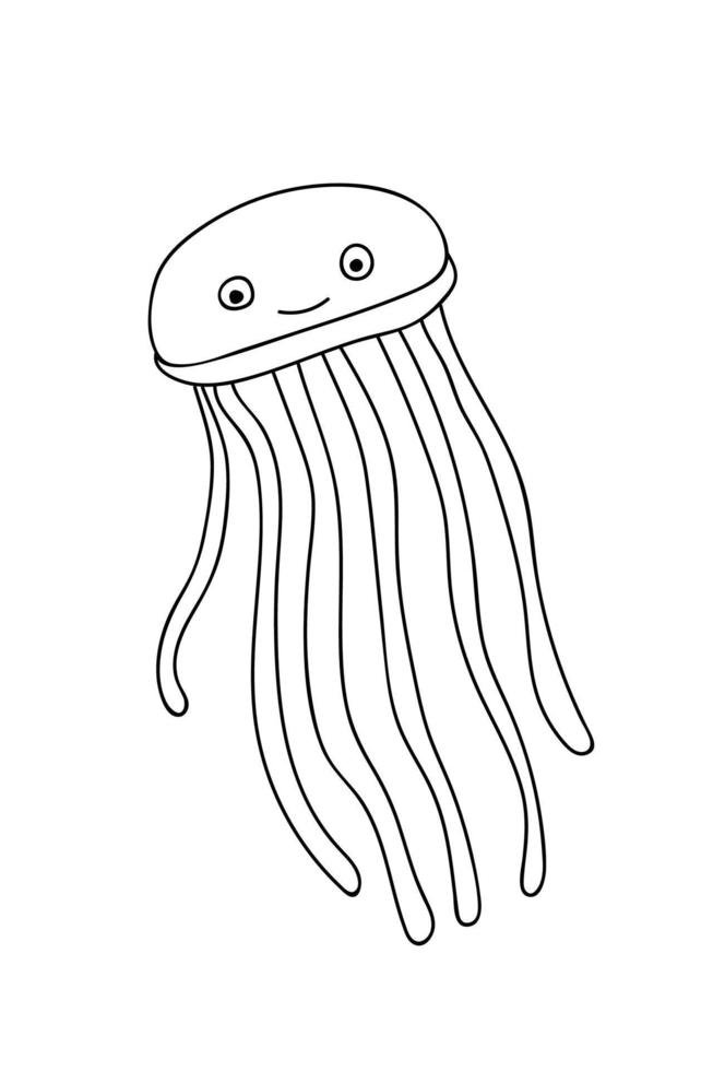 Coloriage d'une méduse