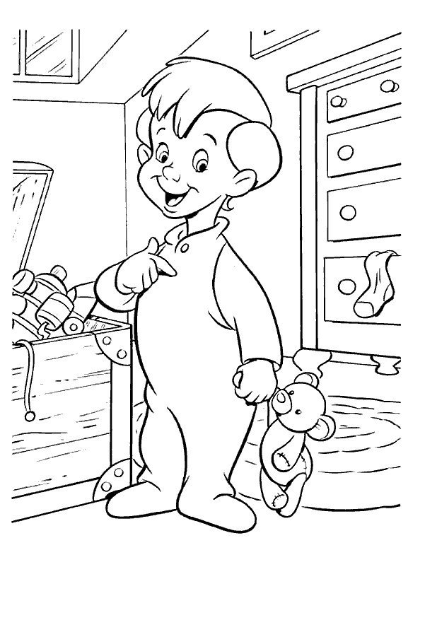 Coloriage Michael de Peter Pan