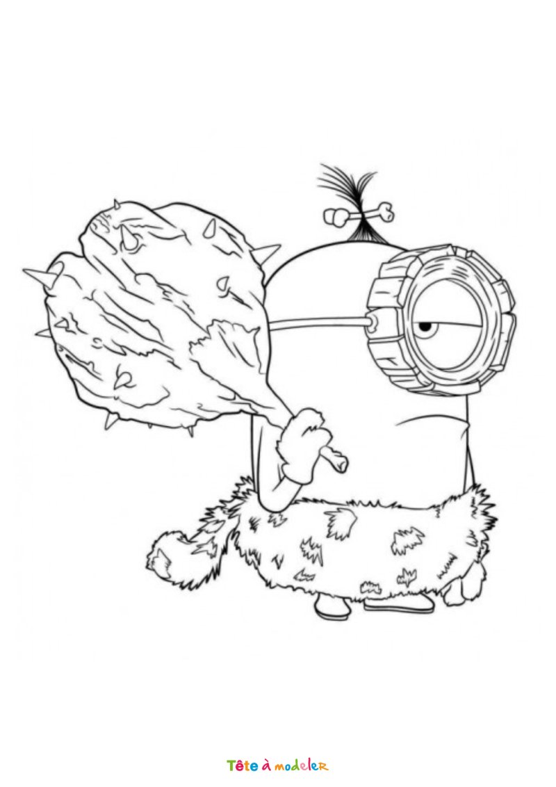 Coloriage Minion des cavernes