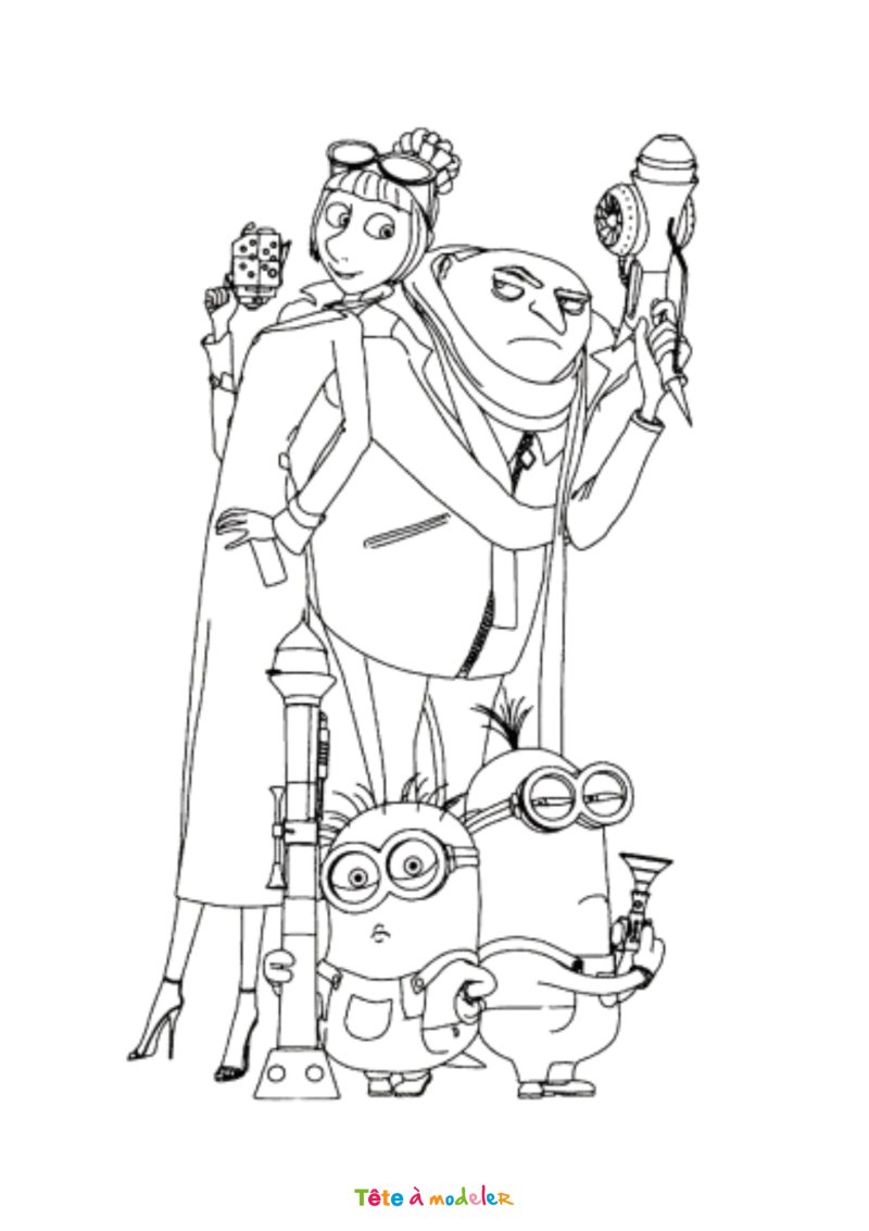 Coloriage Moi, Moche & mechant