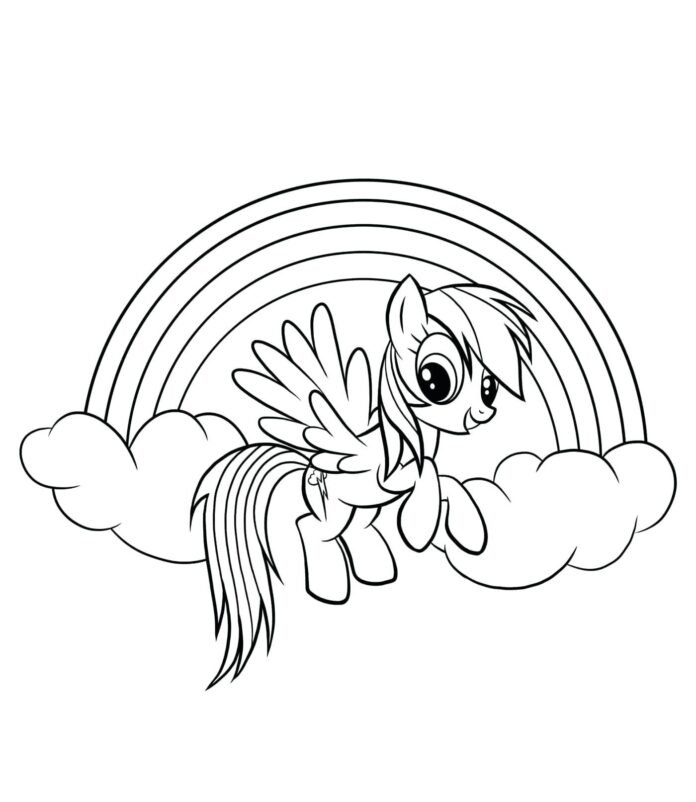 Coloriage Mon Petit Poney Rainbow Dash