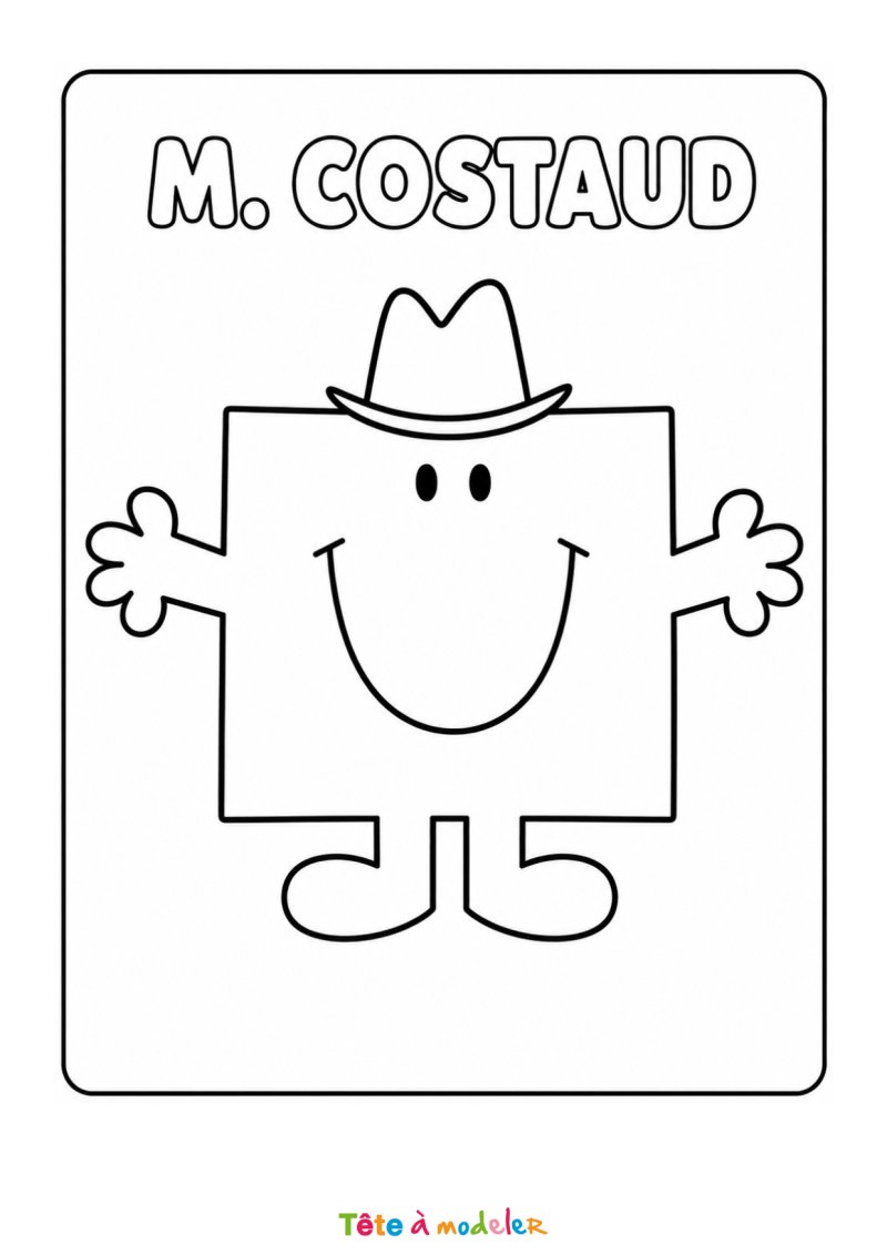 Coloriage de Monsieur Costaud