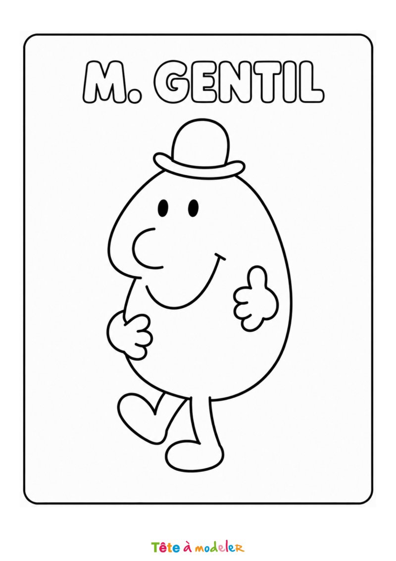 Coloriage de Monsieur Gentil