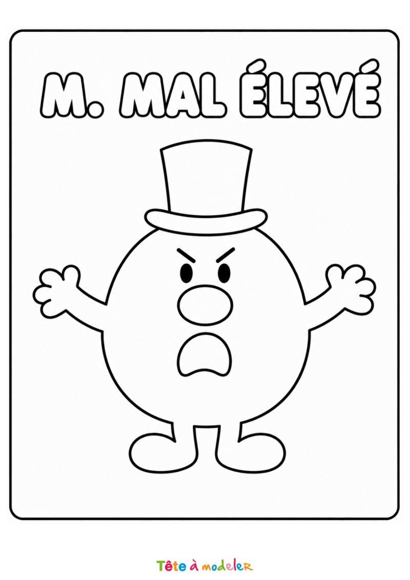 Coloriage de Monsieur Mal élevé