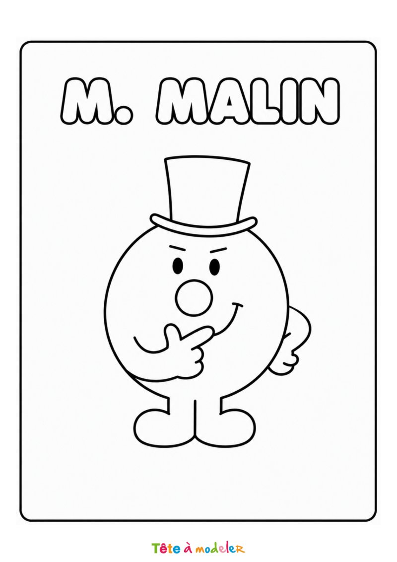Coloriage de Monsieur Malin