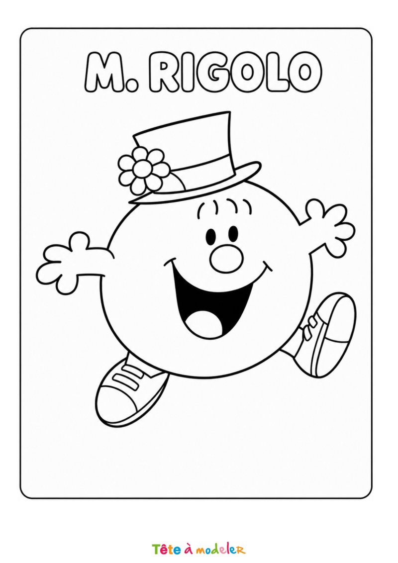 Coloriage de Monsieur Rigolo