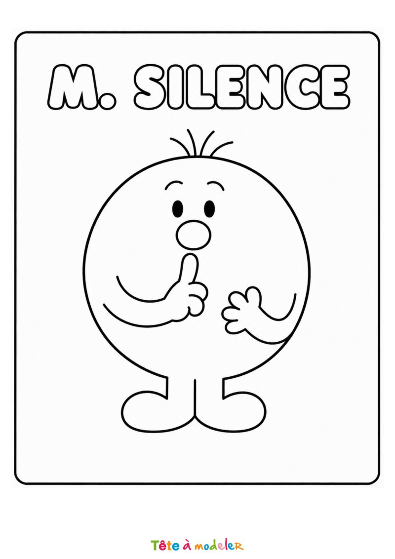Coloriage de Monsieur Silence