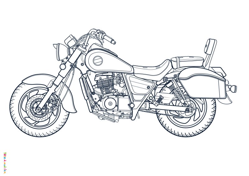 Coloriage moto #02