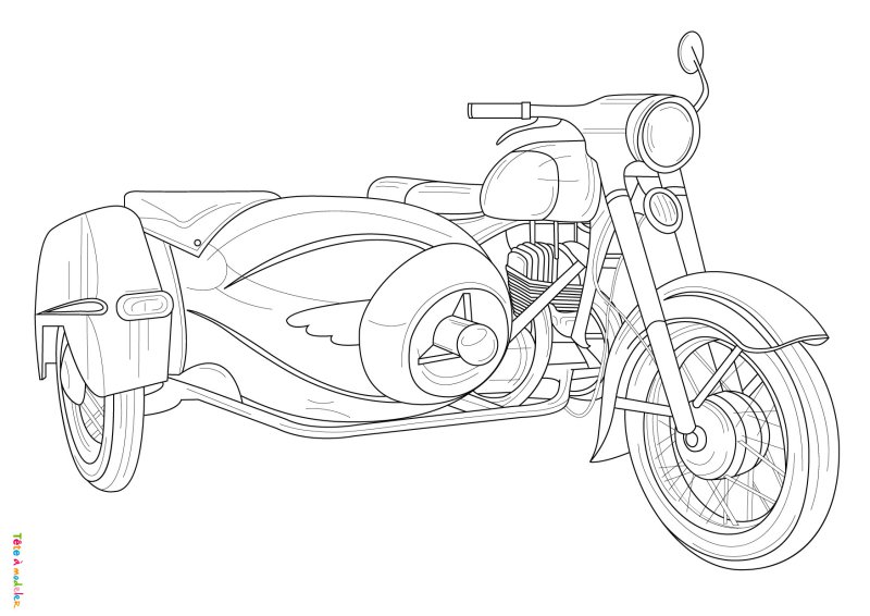 Coloriage moto #03