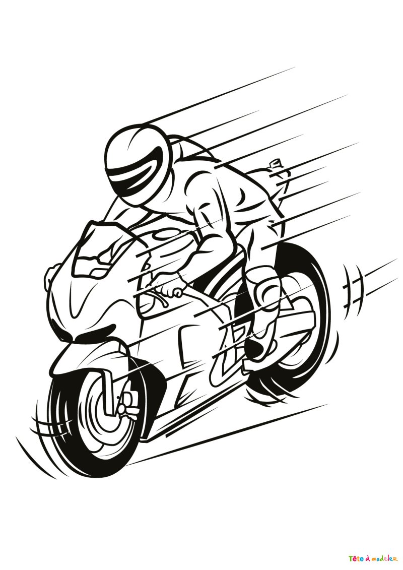 Coloriage moto #04