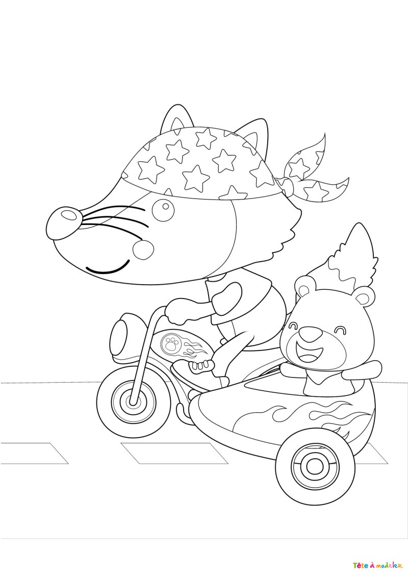 Coloriage moto #05