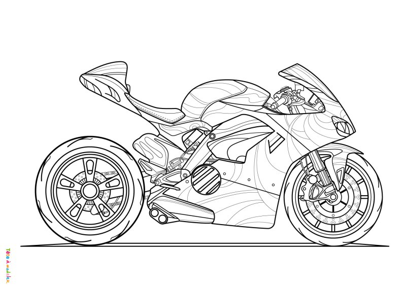 Coloriage moto #06