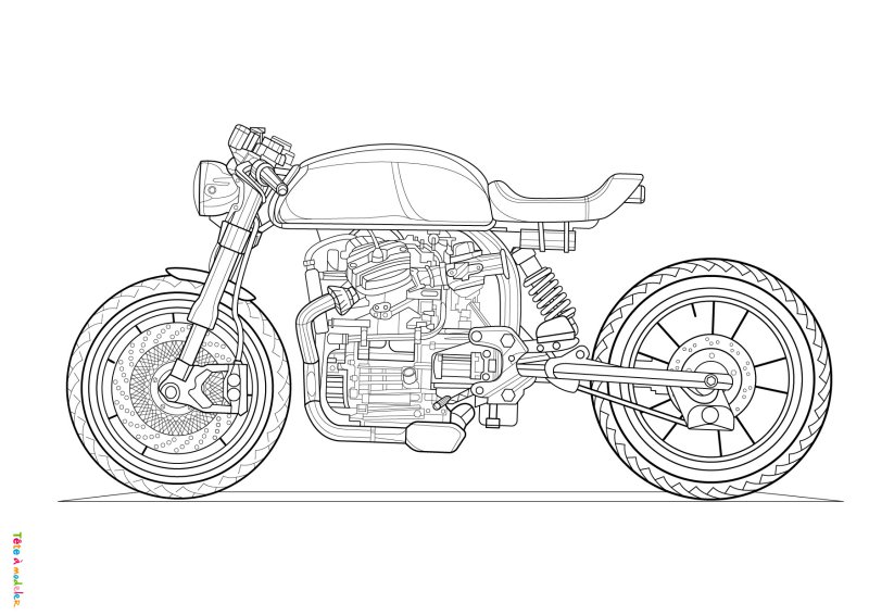 Coloriage moto #08