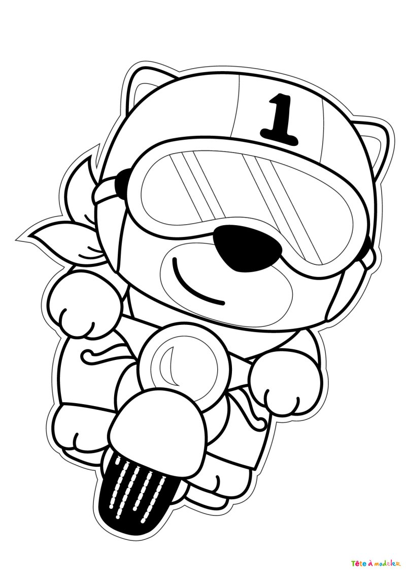 Coloriage moto #09