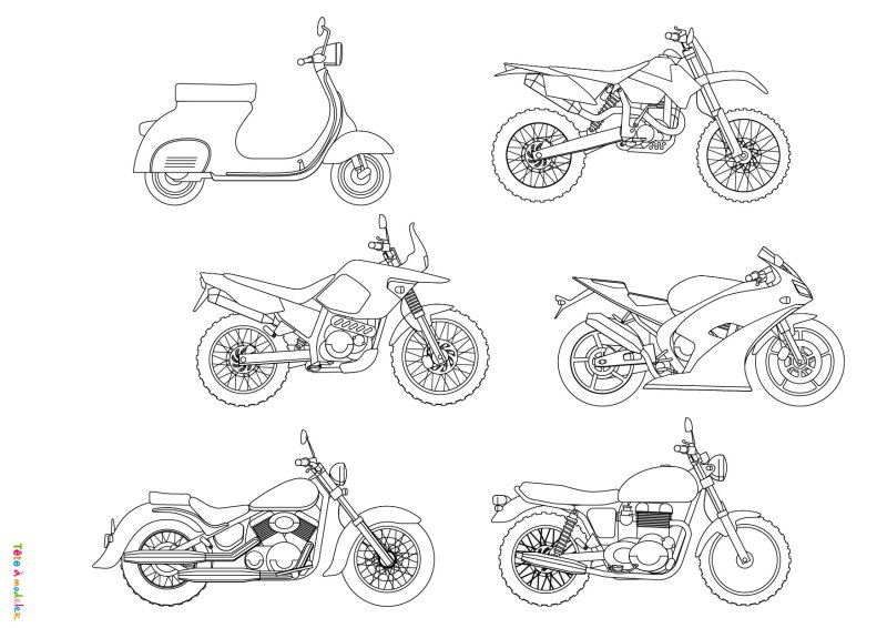 Coloriage moto #10